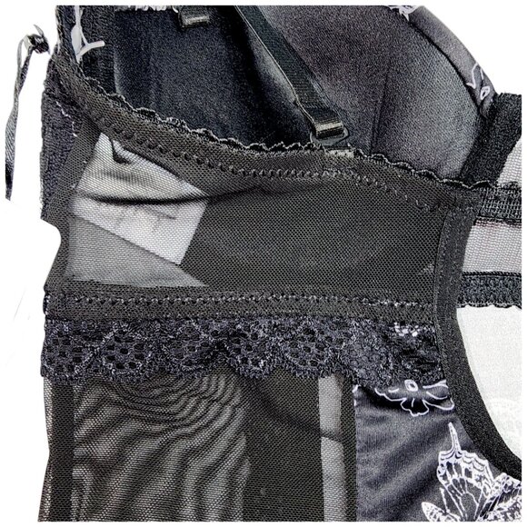 Jessica Simpson intimates  Babydoll Lingerie- SMALL- Black & White- Women's - Picture 9 of 14